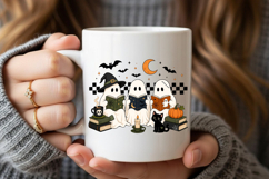 Spooky Ghost Reading Books Halloween png Product Image 3