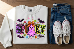 Spooky Ghost Rhinestone PNG Design Product Image 3