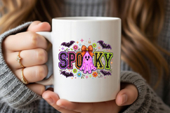 Spooky Ghost Rhinestone PNG Design Product Image 5