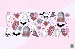 Spooky Girl Libbey Glass Wrap, Halloween 16oz Can Glass Product Image 3