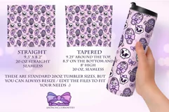 Kawaii spooky girl 20 oz tumbler , sublimation coffin skull Product Image 2