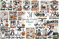 Spooky Goose Clipart Bundle Sublimation Product Image 1