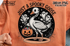 Just A Spooky Goose Png Pumpkin Halloween Goose DTF Product Image 1