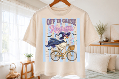 Spooky Goose Witch Bicycle PNG,Halloween Goose Png Product Image 2