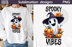 Cute Ghost Halloween | Halloween Quotes Sublimation Product Image 1