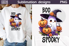 Cute Ghost Halloween | Halloween Quotes Sublimation Product Image 1