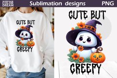 Cute Ghost Halloween | Halloween Quotes Sublimation Product Image 1