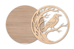 Spooky Halloween Bird Laser Cut File Product Image 2