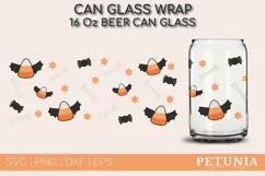 HALLOWEEN CAN GLASS BEING USED AS A HALLOWEEN BEER GLASS CAN WRAP