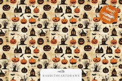 Spooky Halloween digital paper patterns perfect for crafts invites decor pumpkins witch ghost more  hauntingly fun celebration scary horror party witchcraft bat  Halloween digital paper, spooky patterns, pumpkin, witches, ghosts, spooky crafts, party scar