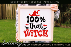 Spooky Witch SVG Cut File Funny Halloween T-shirt Mug Design Product Image 4