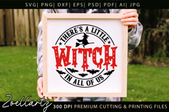 Spooky Witch SVG Cut File Funny Halloween T-shirt Mug Design Product Image 4