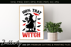 Spooky Witch SVG Cut File Funny Halloween T-shirt Mug Design Product Image 8