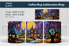 Spooky Halloween House Coffee Mug Wrap for 15 oz Cricut Mug