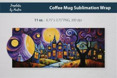 Spooky Halloween House Coffee Mug Wrap for 11 oz Cricut Mug