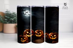 Spooky halloween illustratio 3D Sublimation Tumbler Wrap Product Image 2
