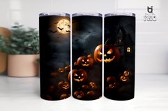 Spooky halloween illustratio 3D Sublimation Tumbler Wrap Product Image 3