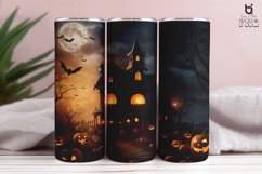 Spooky halloween illustratio 3D Sublimation Tumbler Wrap Product Image 4
