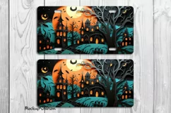 3D Spooky Halloween License Plate PNG | Paper Quilled Design Product Image 2