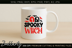 Spooky Witch SVG for Cricut Halloween T-shirt Mug Design Product Image 4