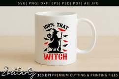 Spooky Witch SVG Cut File Funny Halloween T-shirt Mug Design Product Image 5