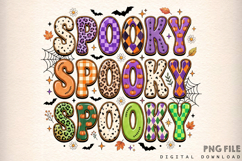 Spooky Halloween Png, Halloween Word Art PNG Product Image 1