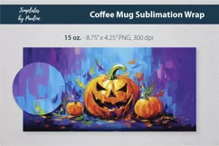Spooky Halloween Pumpkin Coffee Mug Wrap for 11 oz Cricut Mug