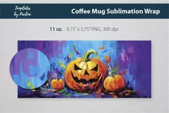 Spooky Halloween Pumpkin Coffee Mug Wrap for 11 oz Cricut Mug