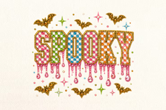 Spooky Halloween Rhinestone PNG Design Product Image 1