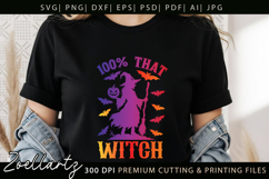 Spooky Witch SVG Cut File Funny Halloween T-shirt Mug Design Product Image 9