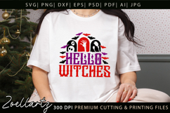 Hello Witches SVG Cricut Spooky Halloween T-shirt Mug Design Product Image 6