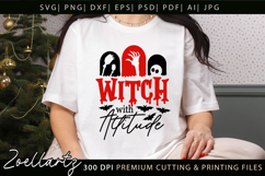 Spooky Witch SVG Cut File Funny Halloween T-shirt Mug Design Product Image 4