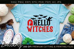 Hello Witches SVG Cricut Spooky Halloween T-shirt Mug Design Product Image 7