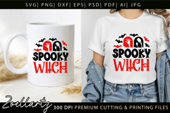 Spooky Witch SVG for Cricut Halloween T-shirt Mug Design Product Image 2