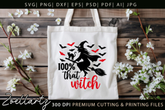 Spooky Witch SVG Cut File Funny Halloween T-shirt Mug Design Product Image 4