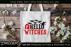 Hello Witches SVG Cricut Spooky Halloween T-shirt Mug Design Product Image 5