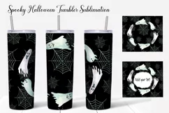 Spooky Halloween Tumbler Sublimation Design Product Image 1