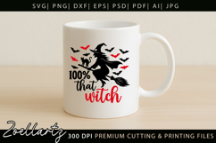 Spooky Witch SVG Cut File Funny Halloween T-shirt Mug Design Product Image 5