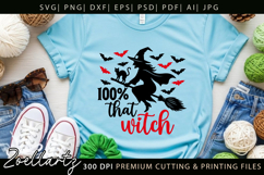 Spooky Witch SVG Cut File Funny Halloween T-shirt Mug Design Product Image 6