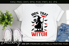 Spooky Witch SVG Cut File Funny Halloween T-shirt Mug Design Product Image 7