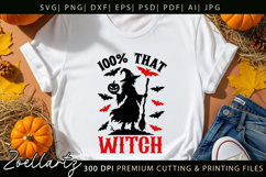 Spooky Witch SVG Cut File Funny Halloween T-shirt Mug Design Product Image 1