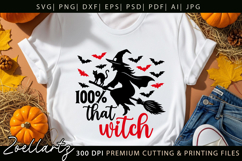 Spooky Witch SVG Cut File Funny Halloween T-shirt Mug Design Product Image 1
