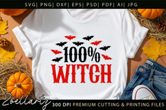 Spooky Witch SVG Cut File Funny Halloween T-shirt Mug Design Product Image 1