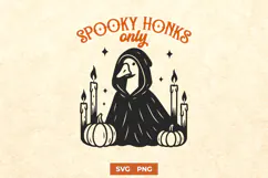 Spooky Honks Only SVG | Funny Halloween Goose PNG Design Product Image 1