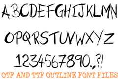 Spooky Ink Font Halloween Real Lettering Horror ABC OTF Type Product Image 2