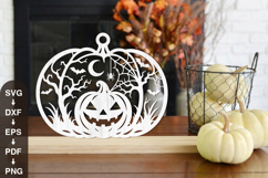 Spooky Jack O Lantern Bat Web Cut File Design Product Image 1