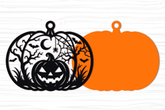Spooky Jack O Lantern Bat Web Cut File Design Product Image 3