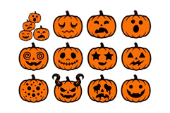 Spooky Jack O Lantern Faces Emoji Halloween SVG EPS PNG JPEG Product Image 2