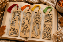 Spooky Laser Cut Wooden Bookmarks Product Image 1