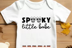 Spooky Little Babe SVG Baby Halloween, Cute Trick-or-Treater Product Image 1